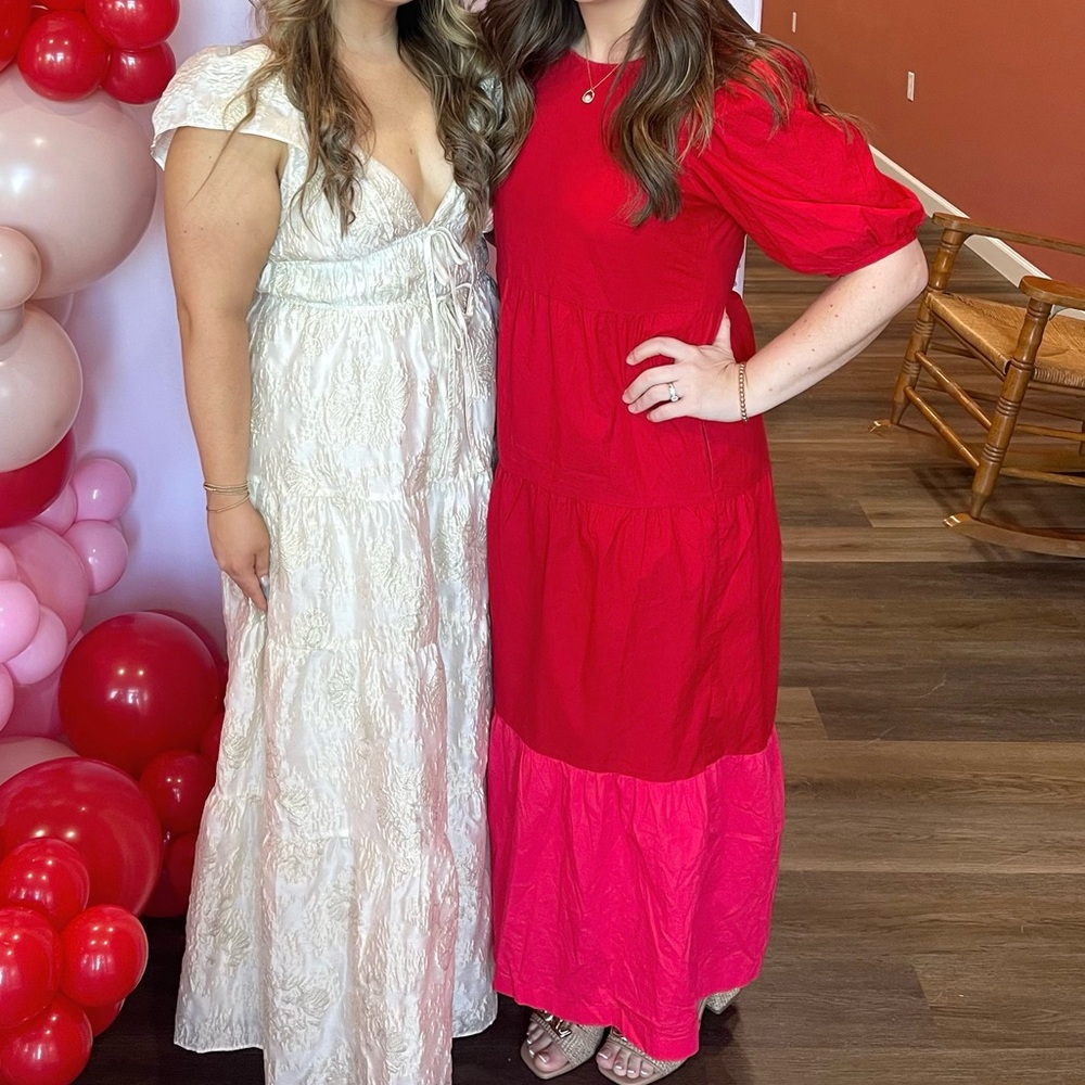Red and pink Old Navy midi